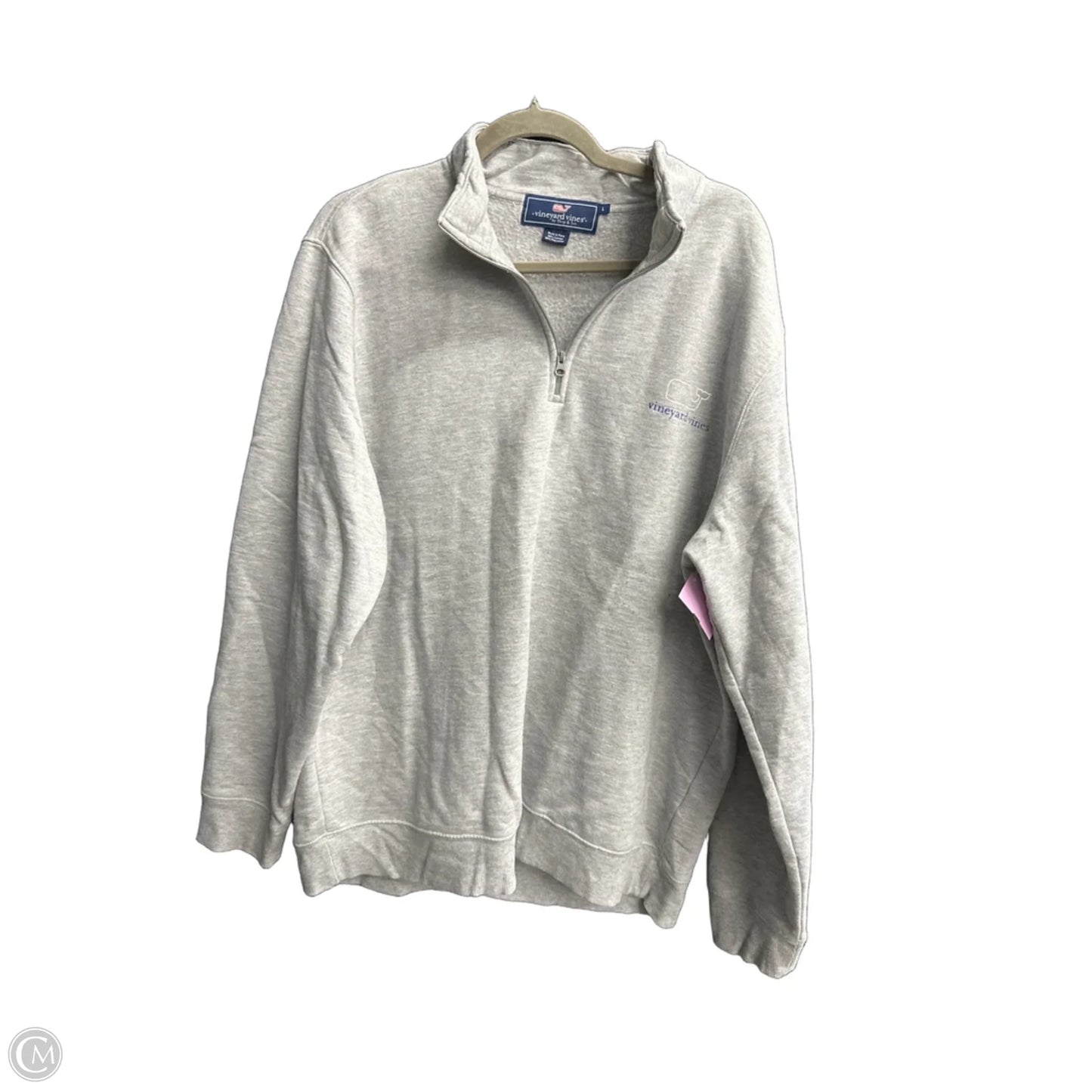 Sweatshirt Collar By Vineyard Vines In Grey, Size: L