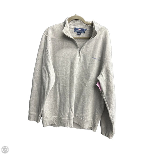 Sweatshirt Collar By Vineyard Vines In Grey, Size: L