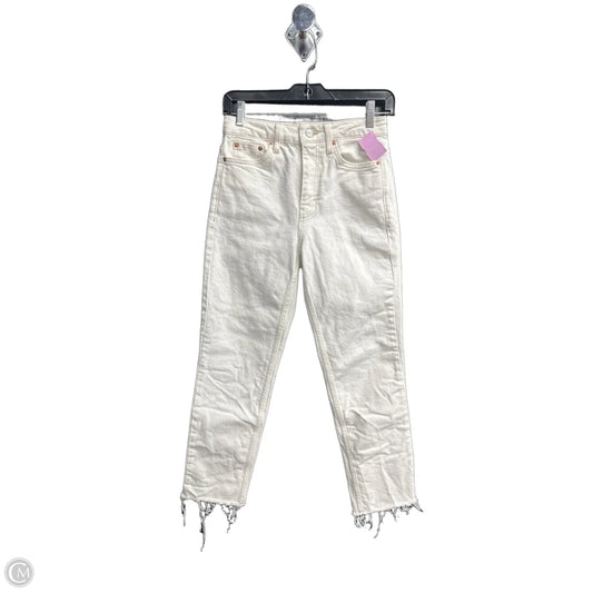Jeans Straight By Topshop In White, Size: 2