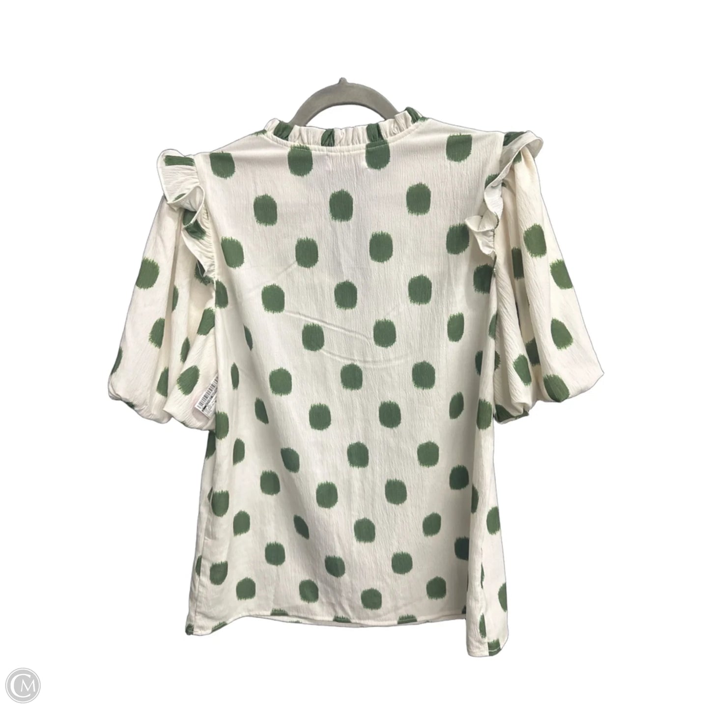 Top Short Sleeve By Clothes Mentor In Polkadot Pattern, Size: L