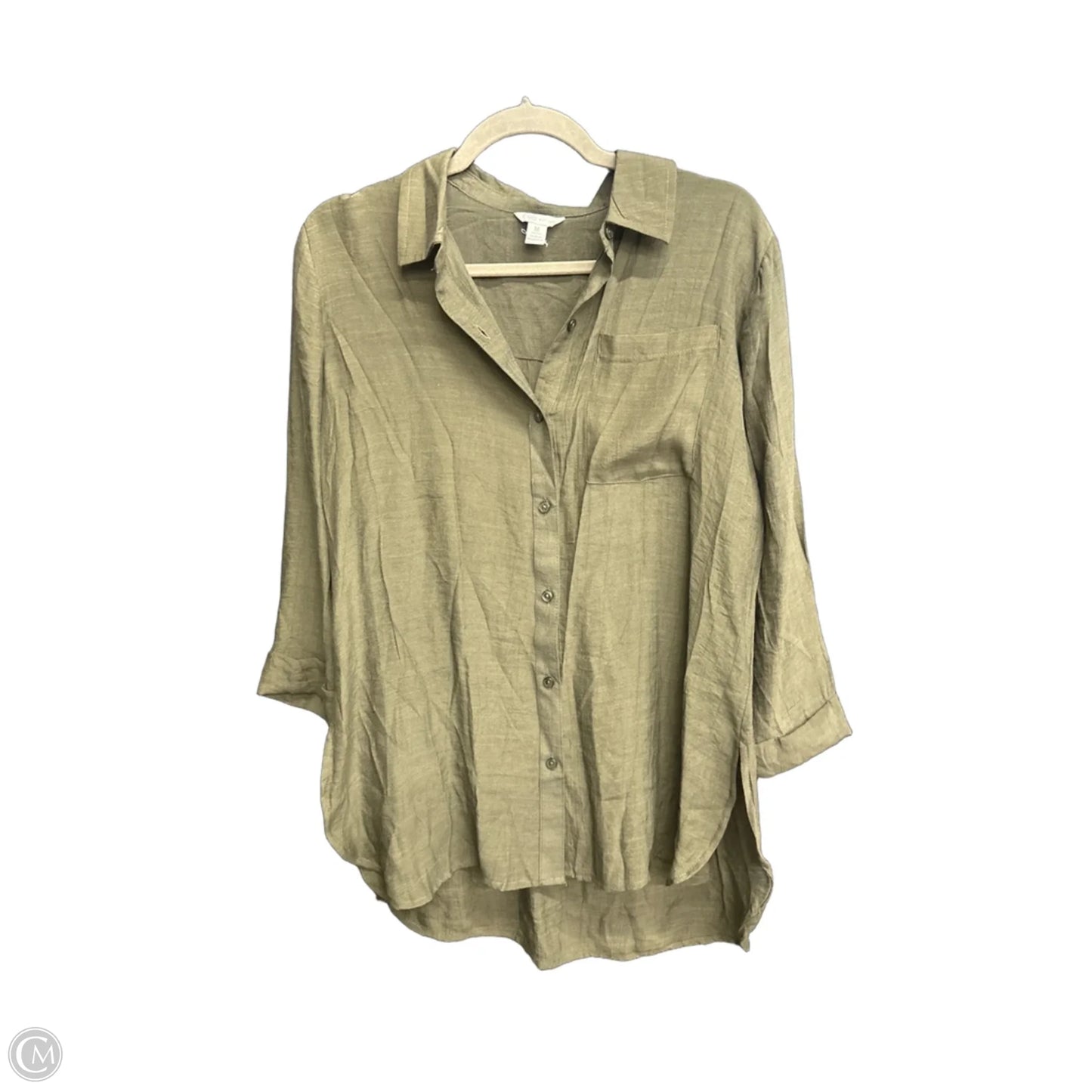 Top Long Sleeve By Cato In Green, Size: M