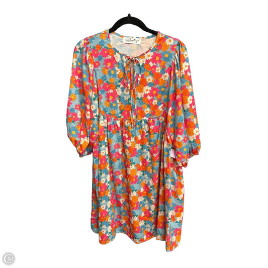 Dress Casual Short By Clothes Mentor In Floral Print, Size: L