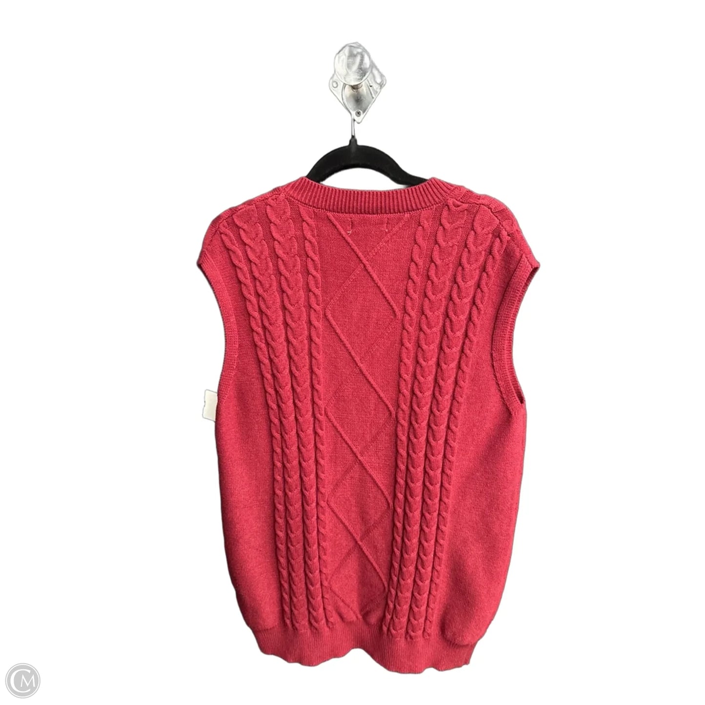 Vest Sweater By Clothes Mentor In Red, Size: Xl