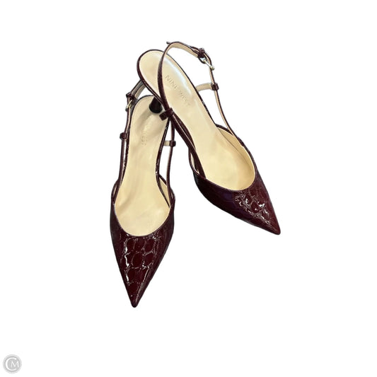 Shoes Heels Kitten By Nine West In Red, Size: 9