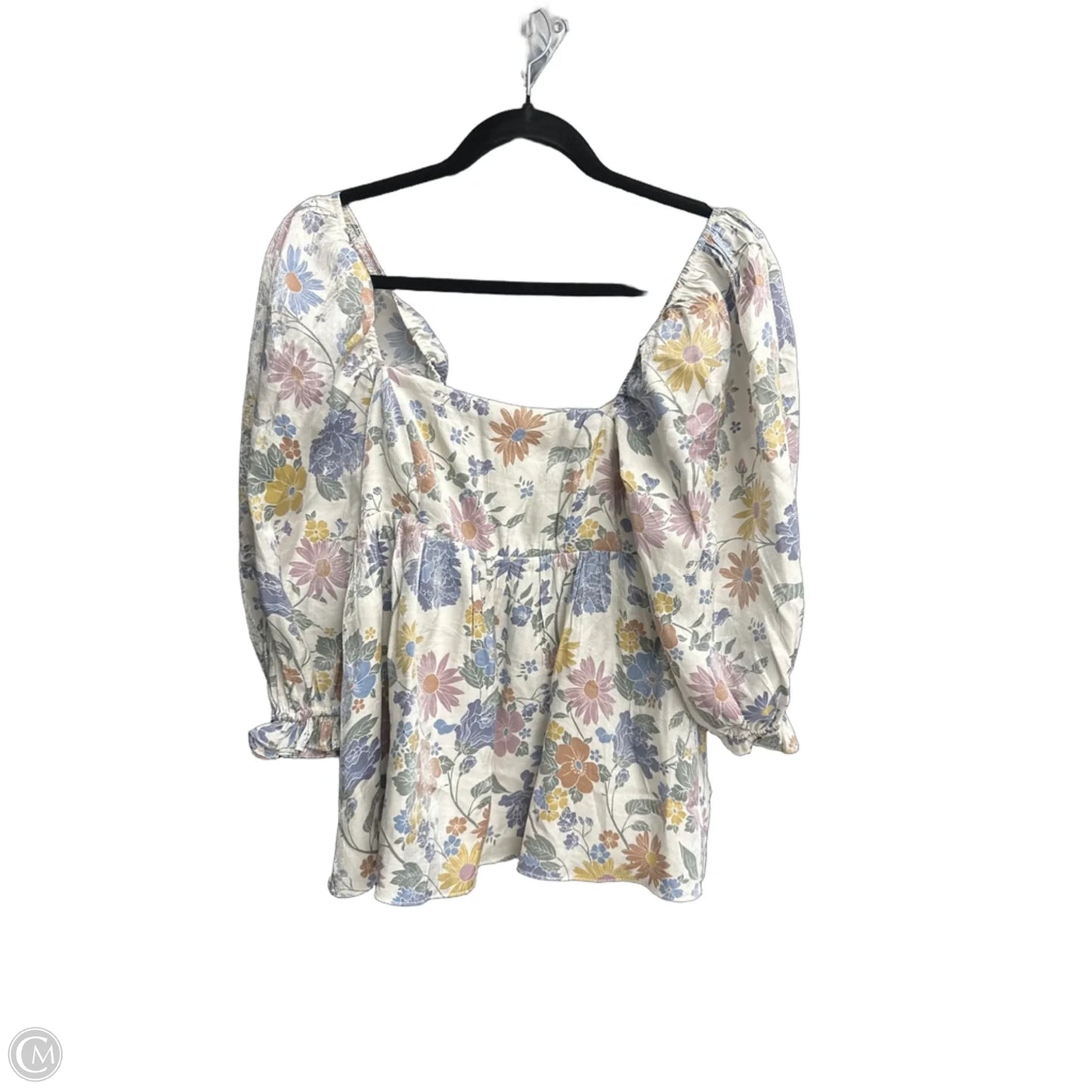 Top Short Sleeve By Storia In Floral Print, Size: S