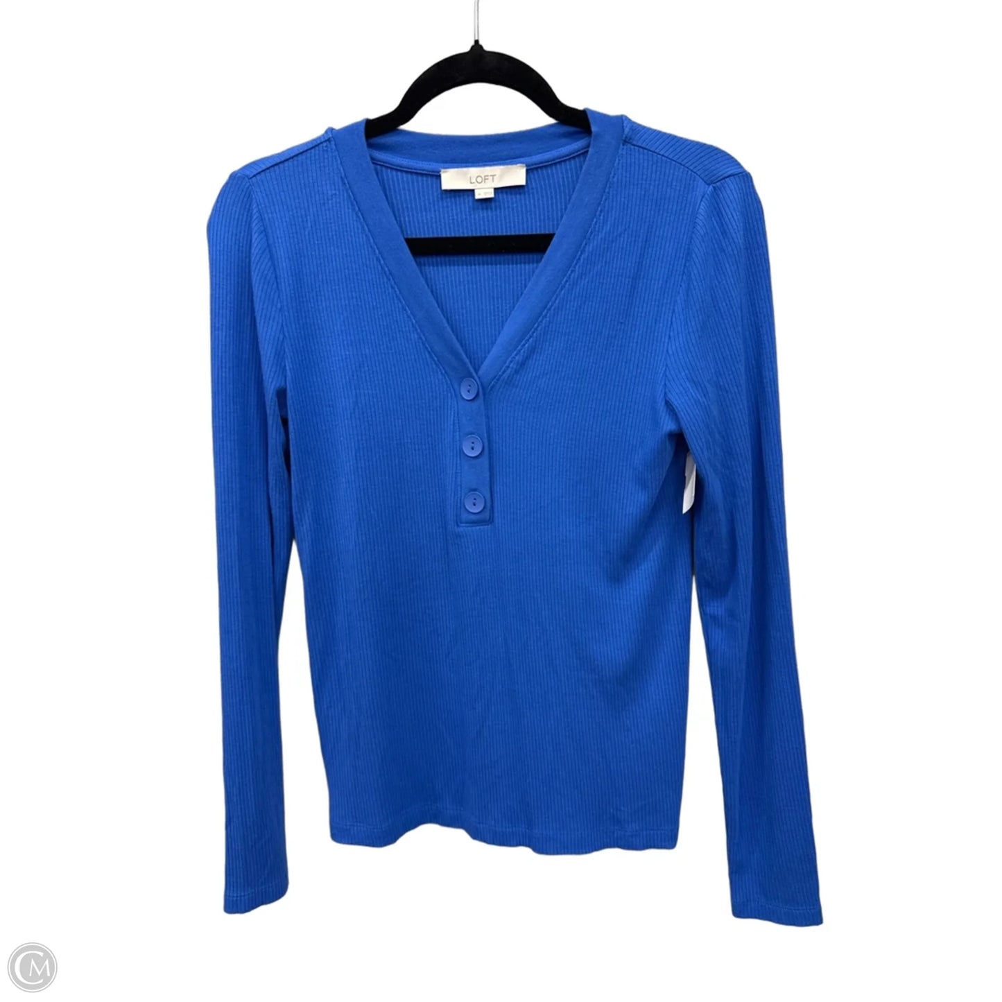 Top Long Sleeve By Loft In Blue, Size: M