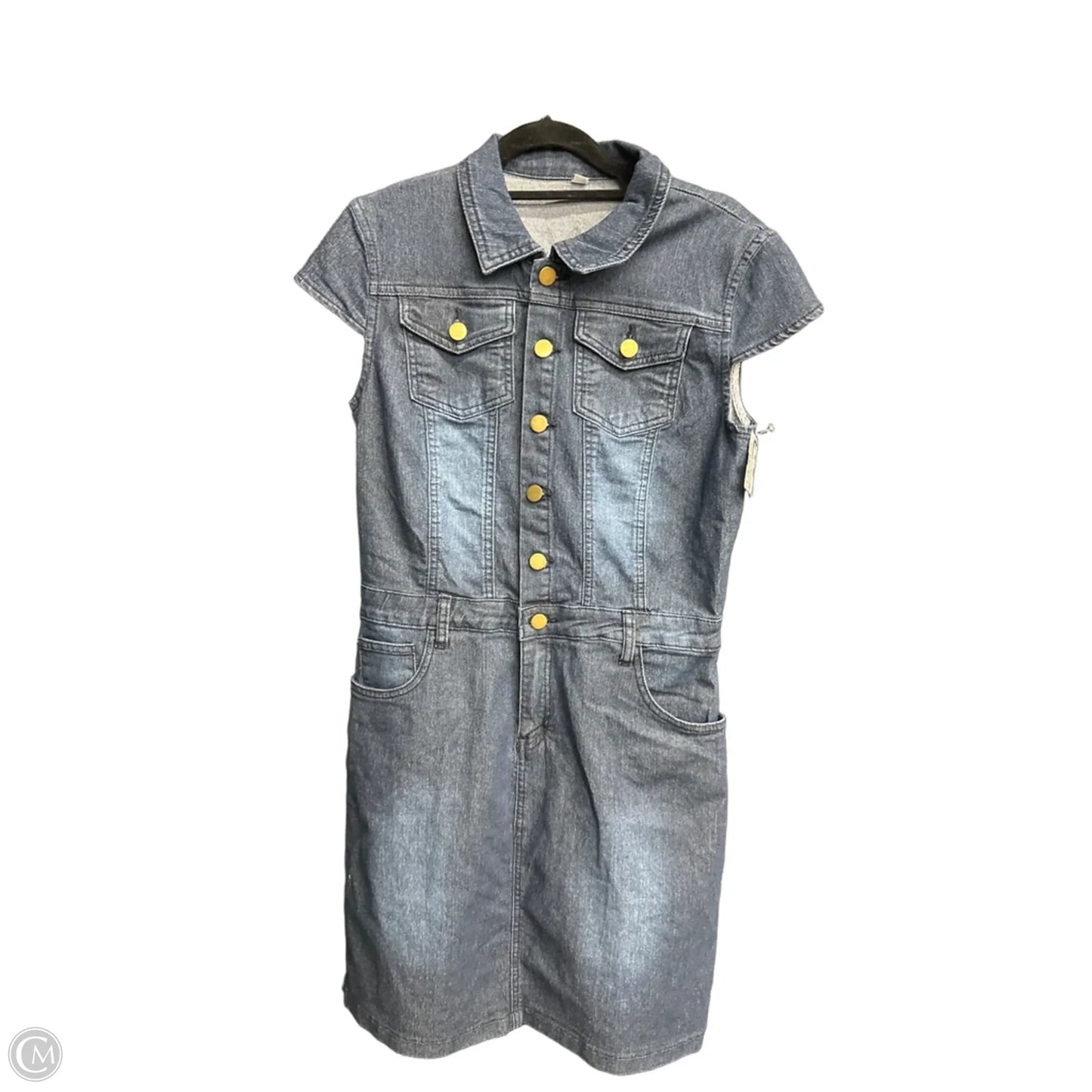Dress Casual Short By Clothes Mentor In Blue Denim, Size: M