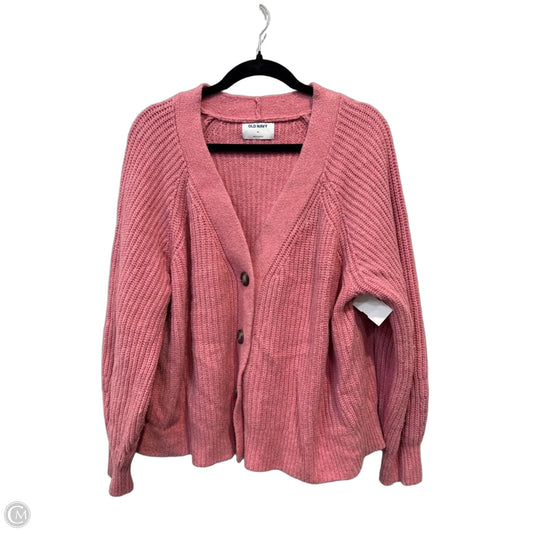 Sweater Cardigan By Old Navy In Pink, Size: Xl