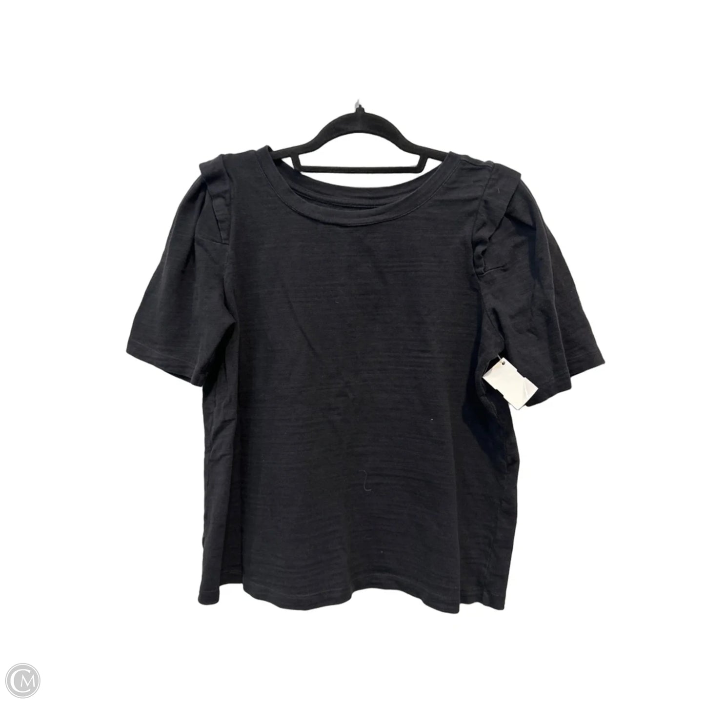 Top Short Sleeve By Loft In Black, Size: M