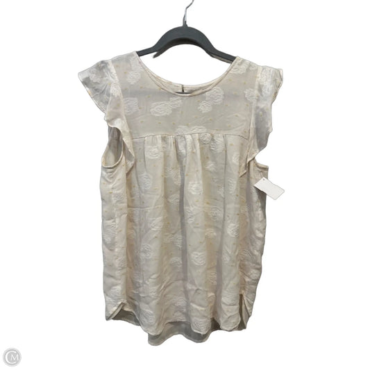 Top Sleeveless By Loft In White, Size: M