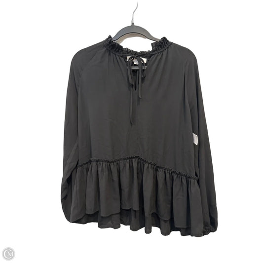 Top Long Sleeve By Loft In Black, Size: M