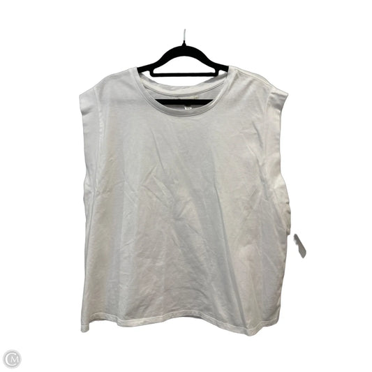 Top Sleeveless By Versona In White, Size: Xl