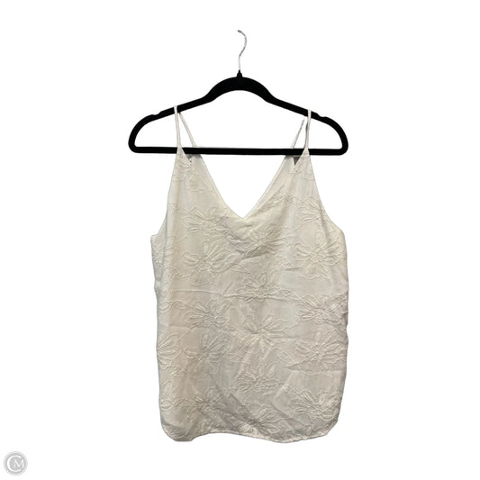 Top Sleeveless By Loft In Cream, Size: M