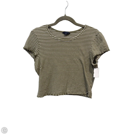 Top Short Sleeve By American Eagle In Striped Pattern, Size: M