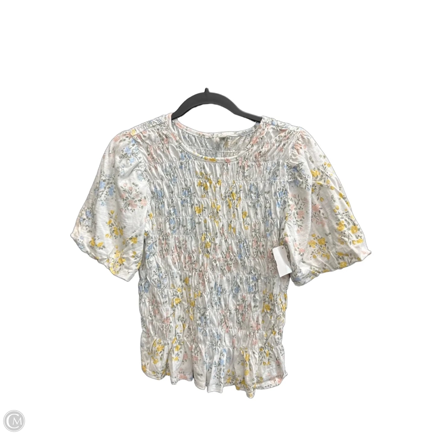 Top Short Sleeve By Cato In Floral Print, Size: Xl