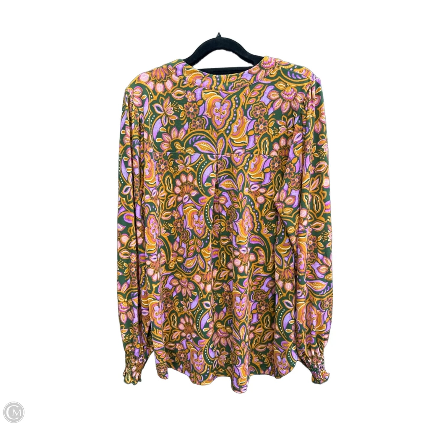 Top Long Sleeve By Dear Scarlett In Paisley Print, Size: M