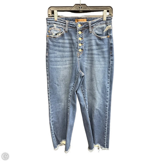 Jeans Wide Leg By Judy Blue In Blue Denim, Size: 8