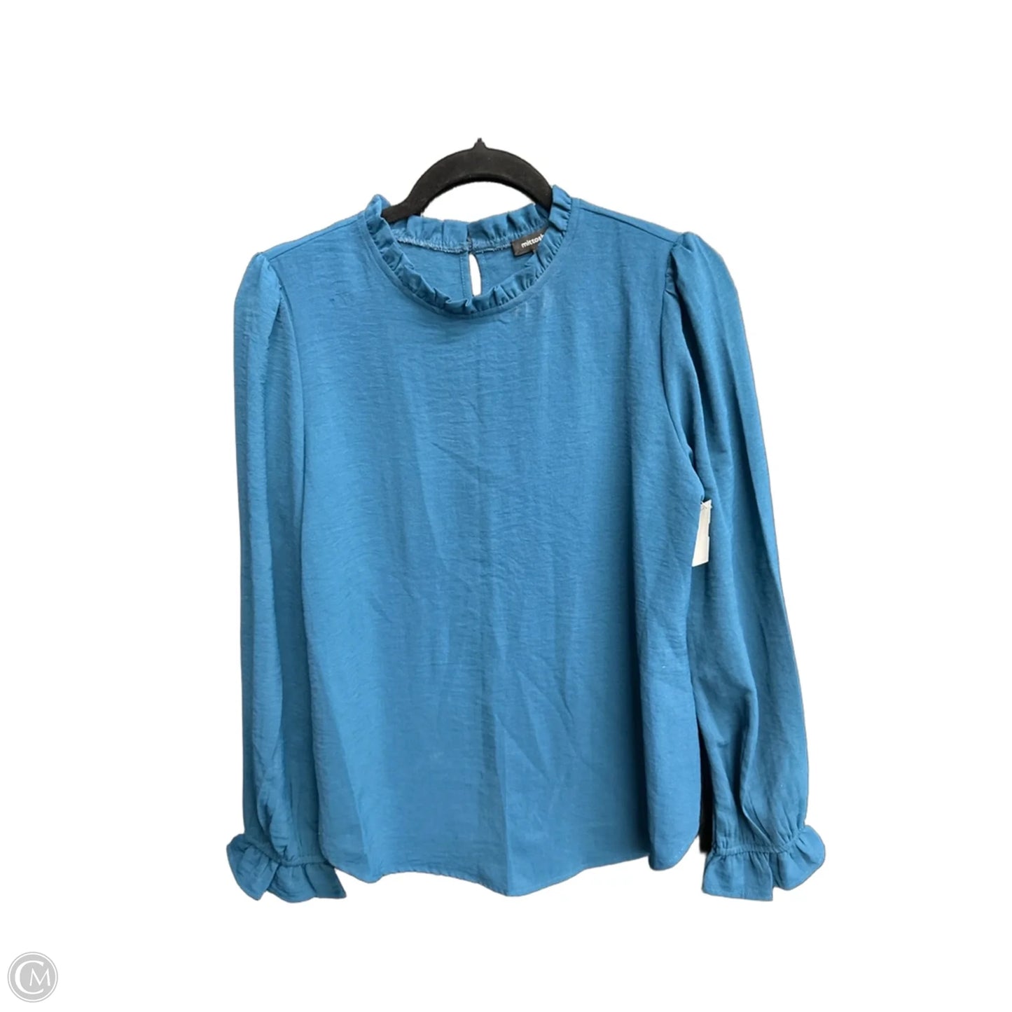 Top Long Sleeve By Mittoshop In Blue, Size: M