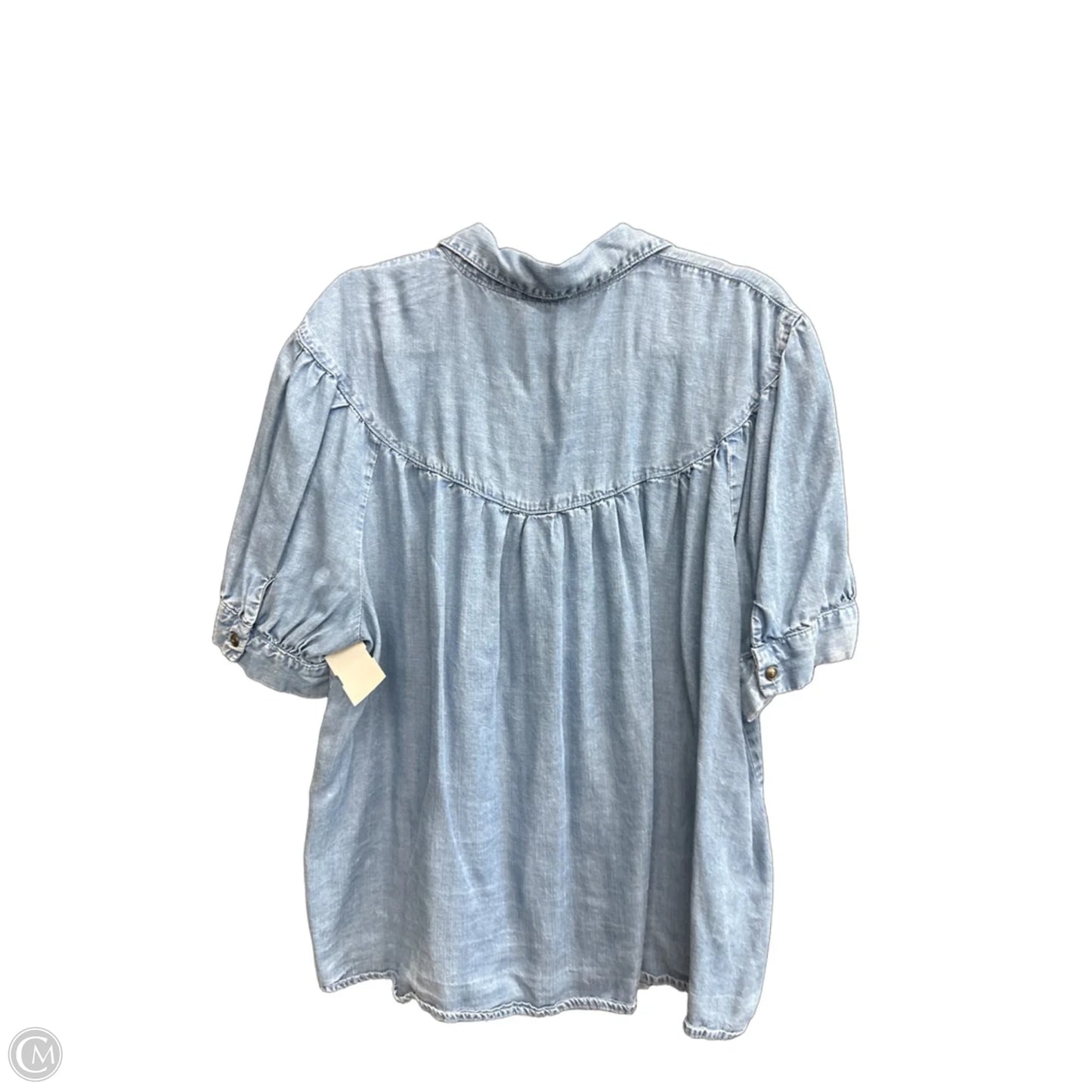 Top Short Sleeve By Jane And Delancey In Blue Denim, Size: Xl