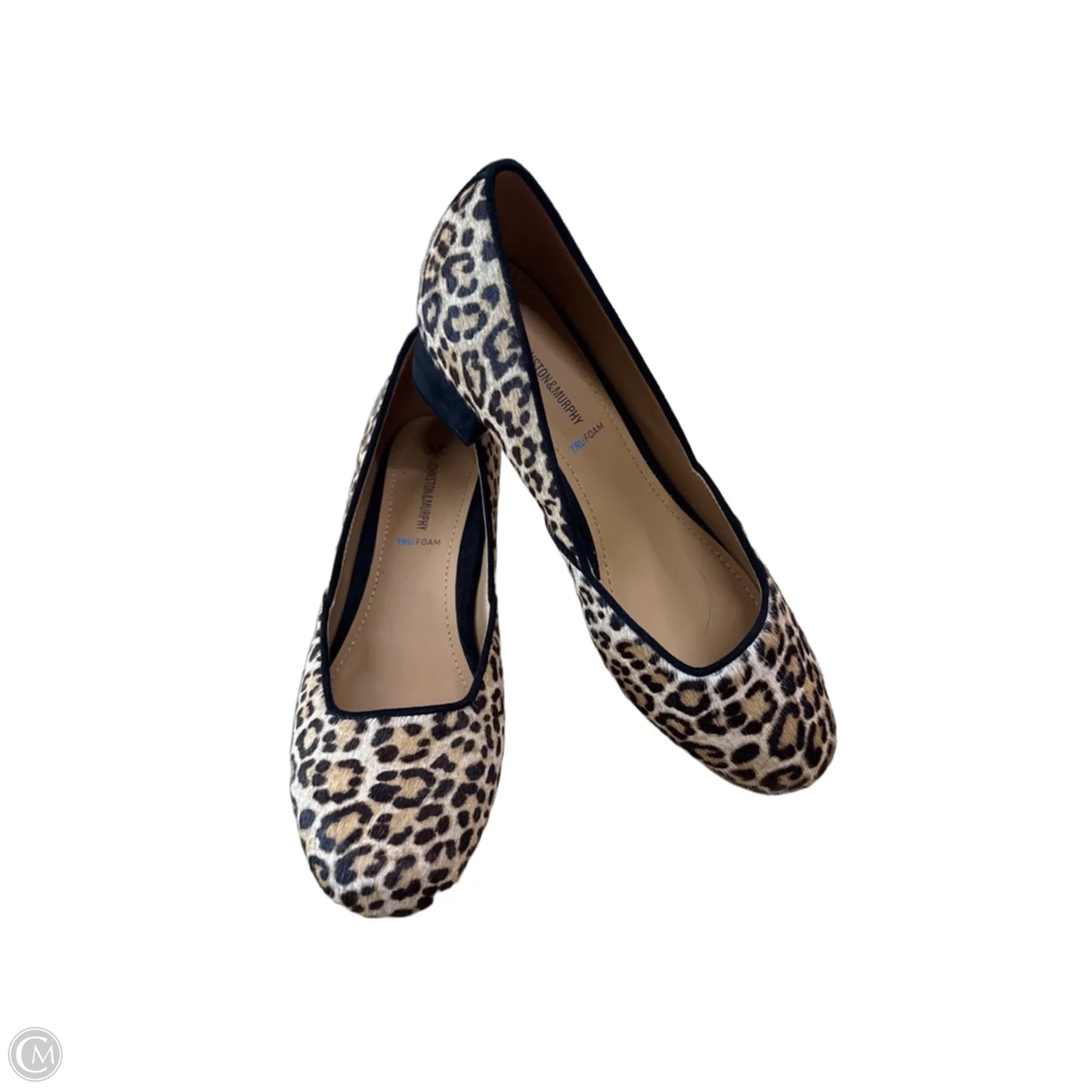 Shoes Heels Block By Johnston & Murphy In Leopard Print, Size: 8