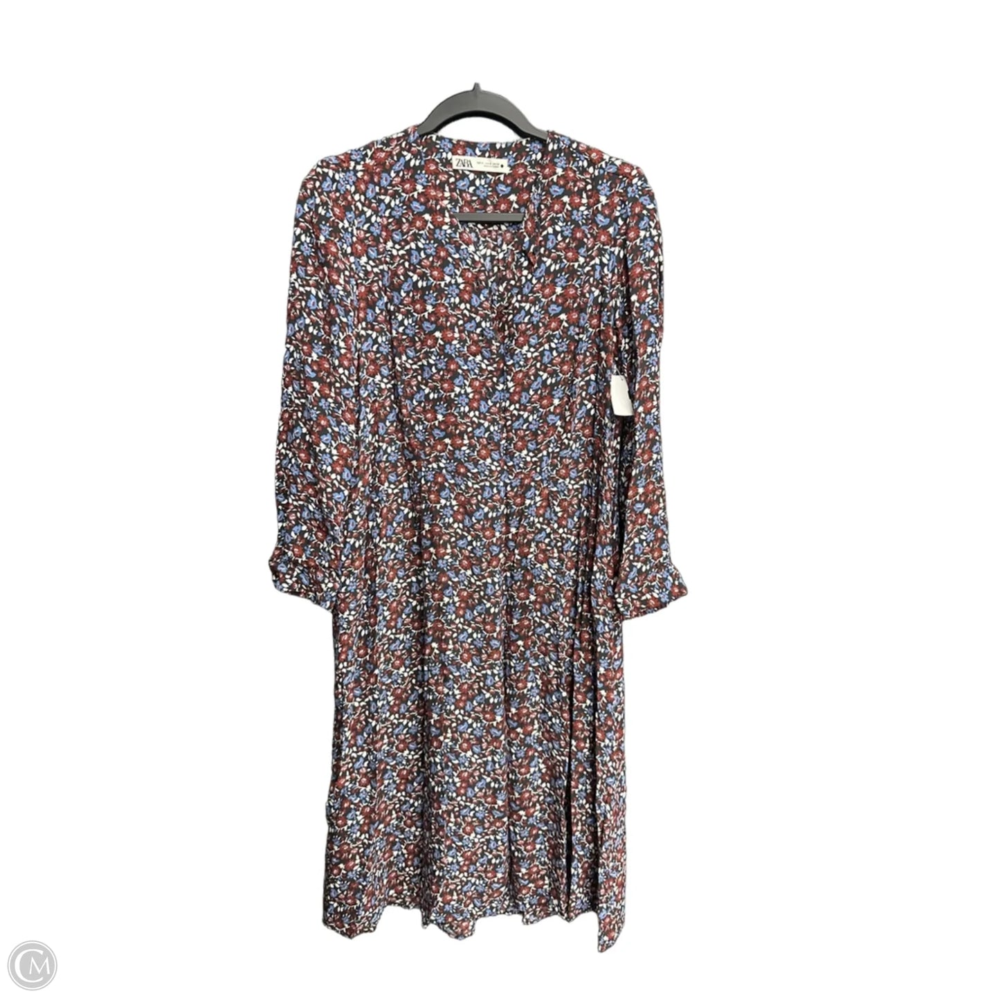 Dress Casual Maxi By Zara In Floral Print, Size: S