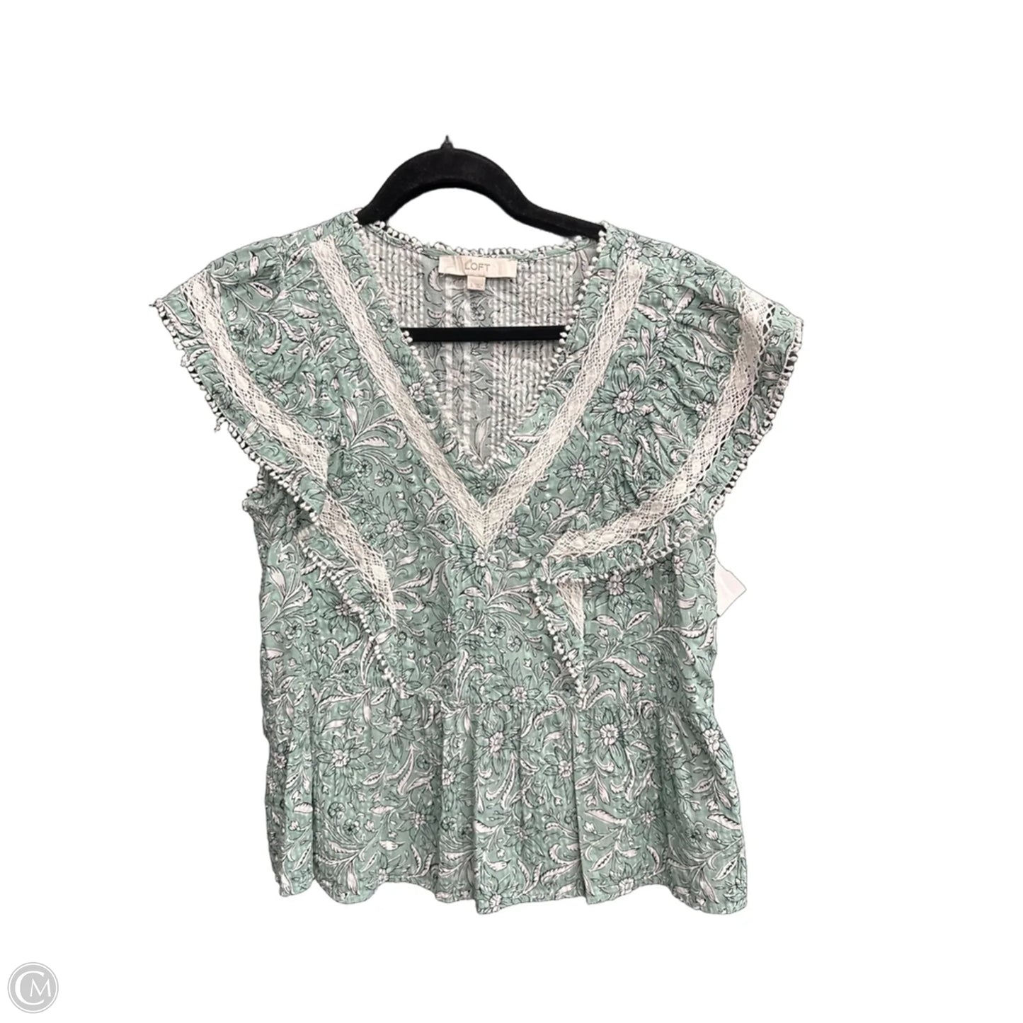 Top Sleeveless By Loft In Green, Size: S