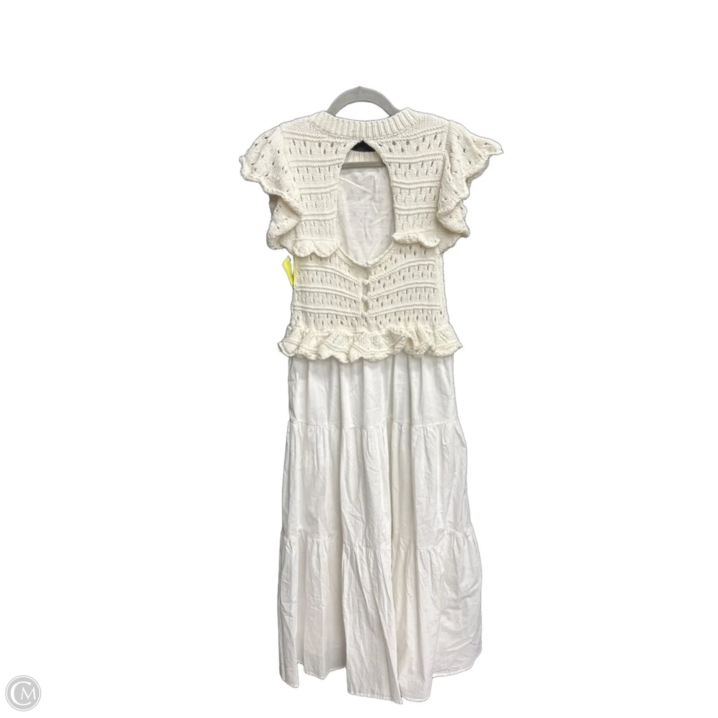 Dress Casual Maxi By Vestique In Cream, Size: M