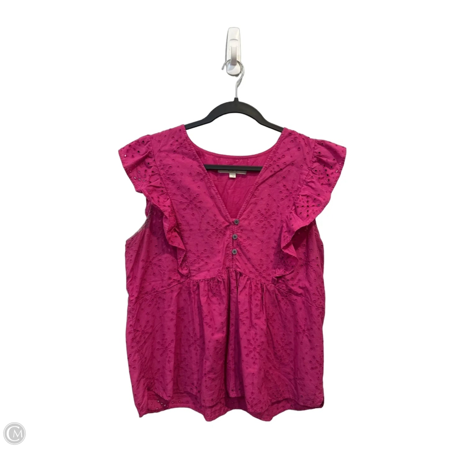 Top Sleeveless By Loft In Pink, Size: L