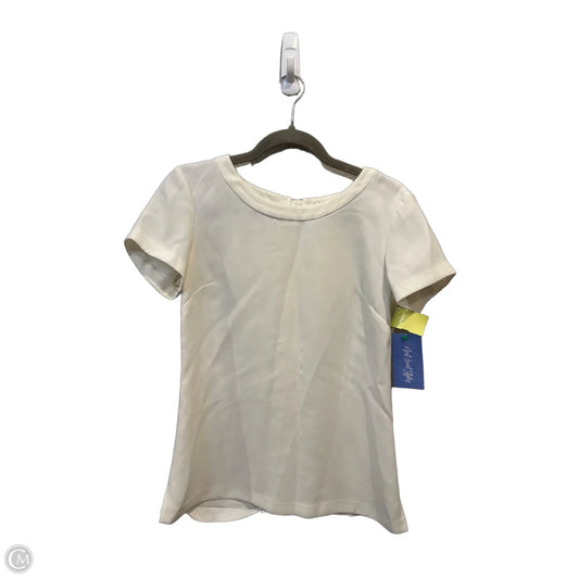 Top Short Sleeve By Banana Republic In White, Size: S