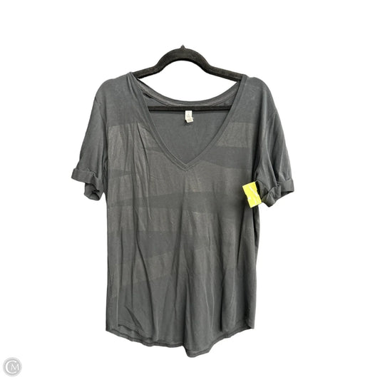 Athletic Top Short Sleeve By Lululemon In Black, Size: 10