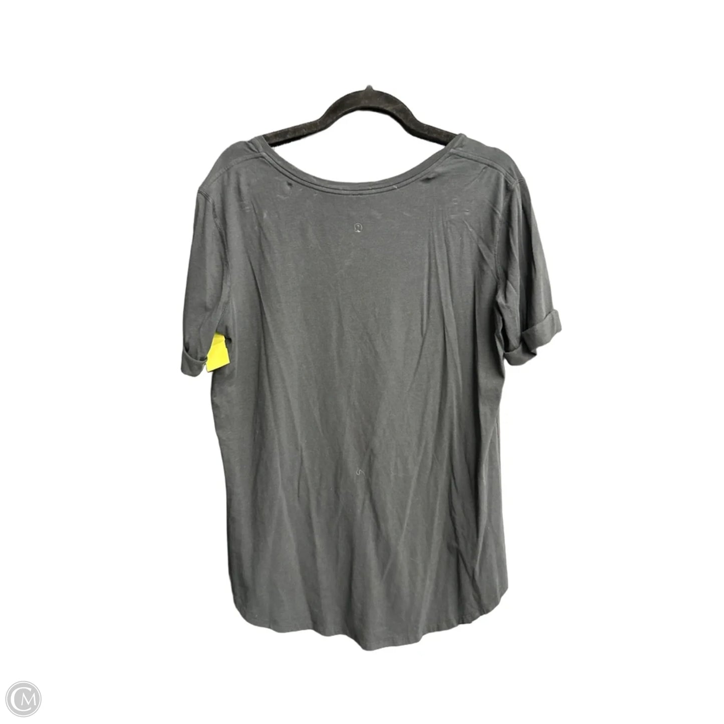 Athletic Top Short Sleeve By Lululemon In Black, Size: 10