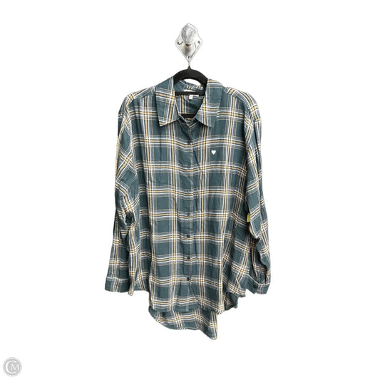 Top Long Sleeve By Sundry In Plaid Pattern, Size: Xs