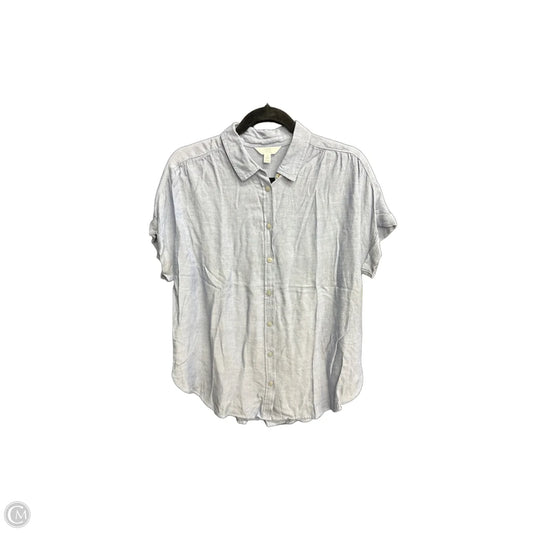 Top Short Sleeve By Time And Tru In Blue Denim, Size: S
