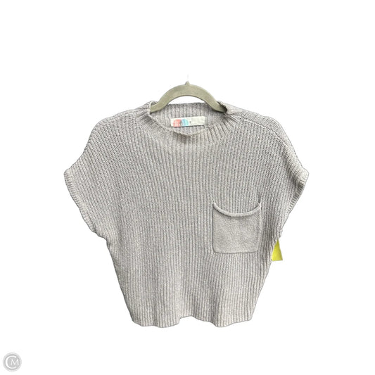 Sweater Short Sleeve By Free People In Grey, Size: Xs