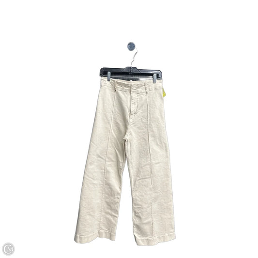 Jeans Wide Leg By Zara In Cream Denim, Size: 6