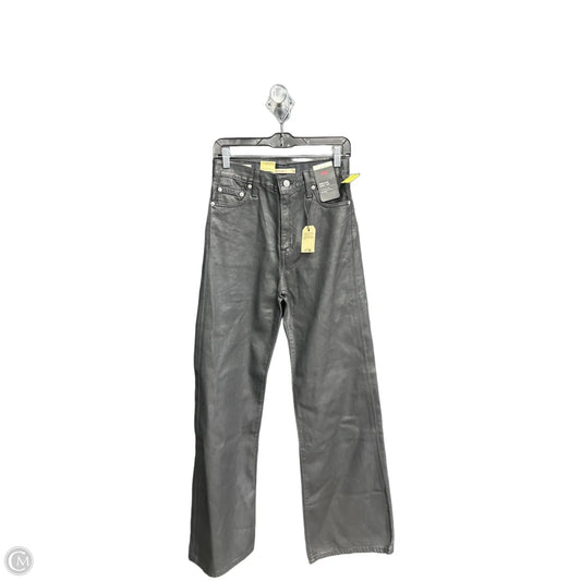 Jeans Wide Leg By Levis In Black Denim, Size: 2