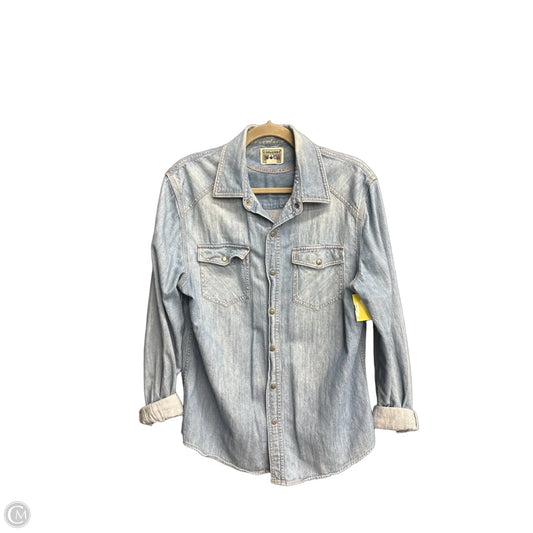 Top Long Sleeve By Converse In Blue Denim, Size: M