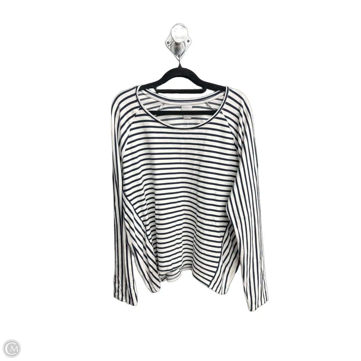 Top Long Sleeve By Chicos In Striped Pattern, Size: Xl