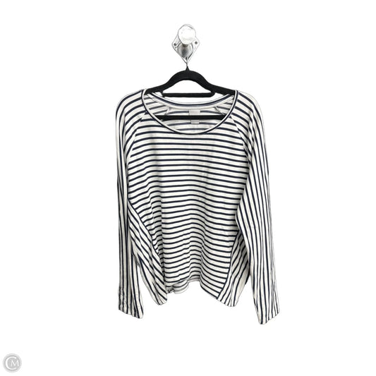 Top Long Sleeve By Chicos In Striped Pattern, Size: Xl