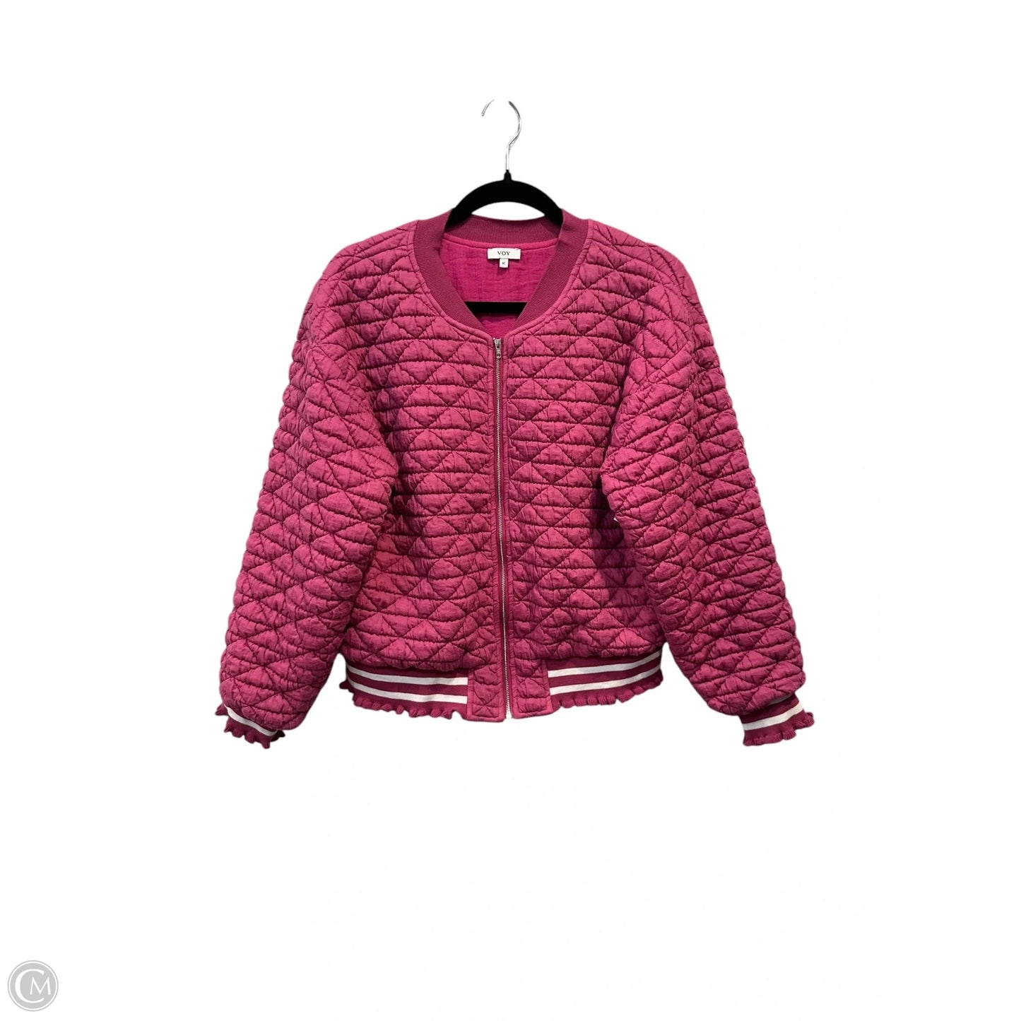 Jacket Puffer & Quilted By Voy In Pink, Size: M