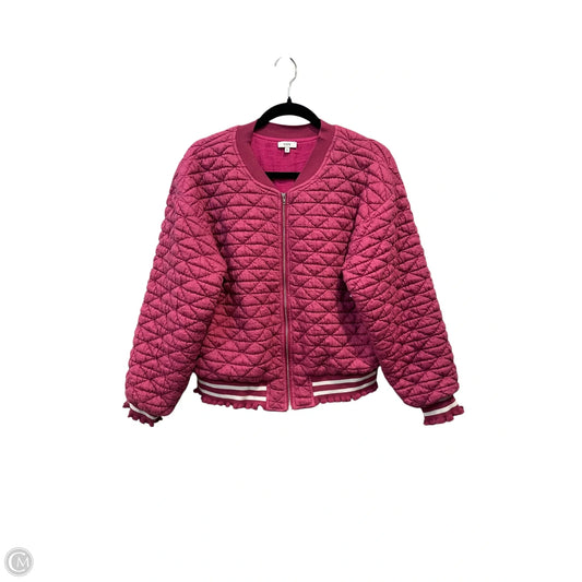 Jacket Puffer & Quilted By Voy In Pink, Size: M