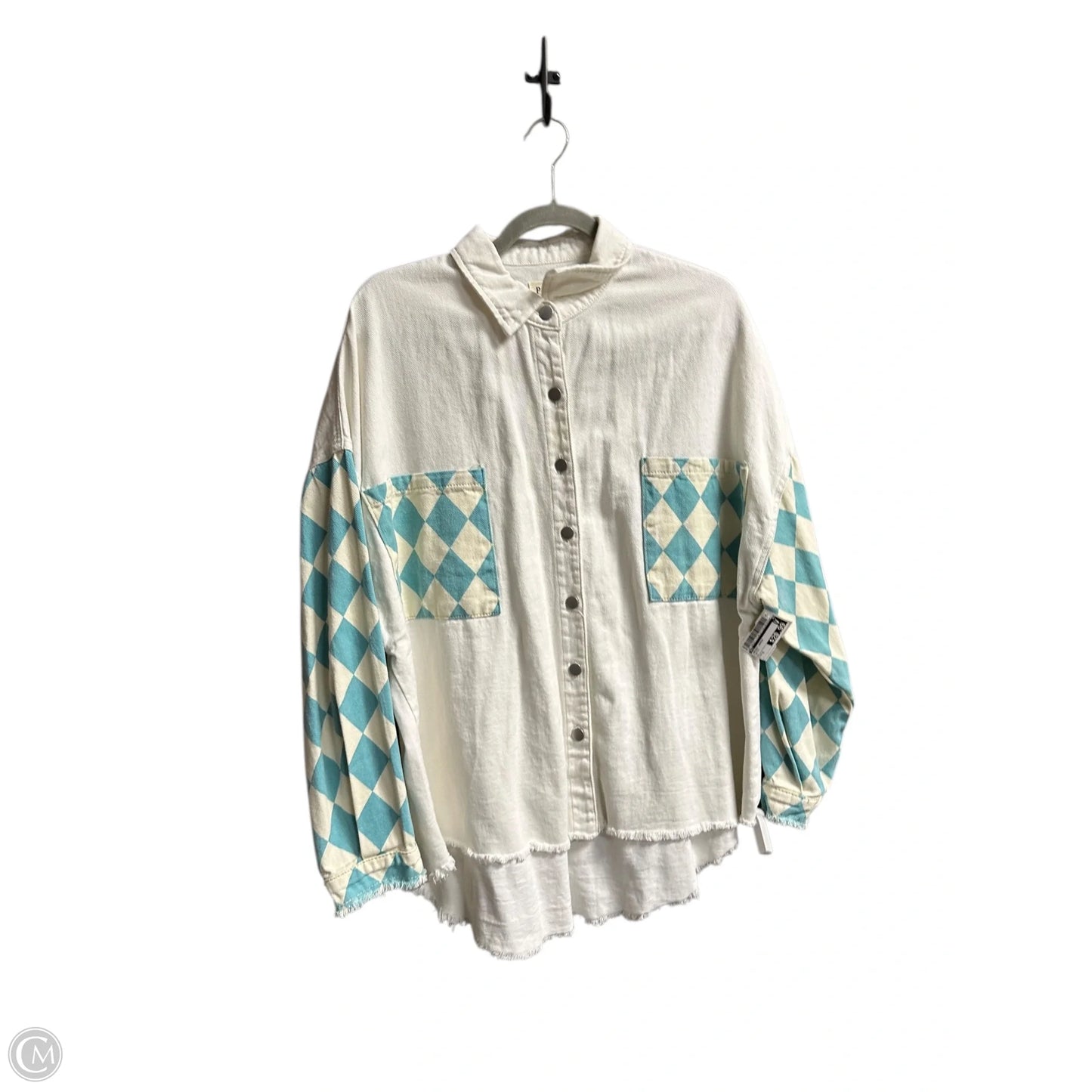 Jacket Denim By Pol In White, Size: S