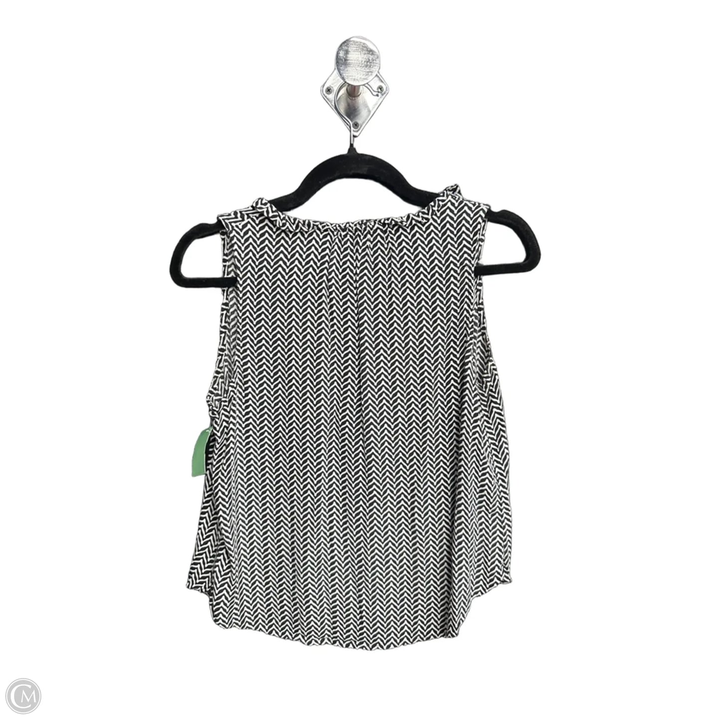 Top Sleeveless By Loft In Black & White, Size: Xs