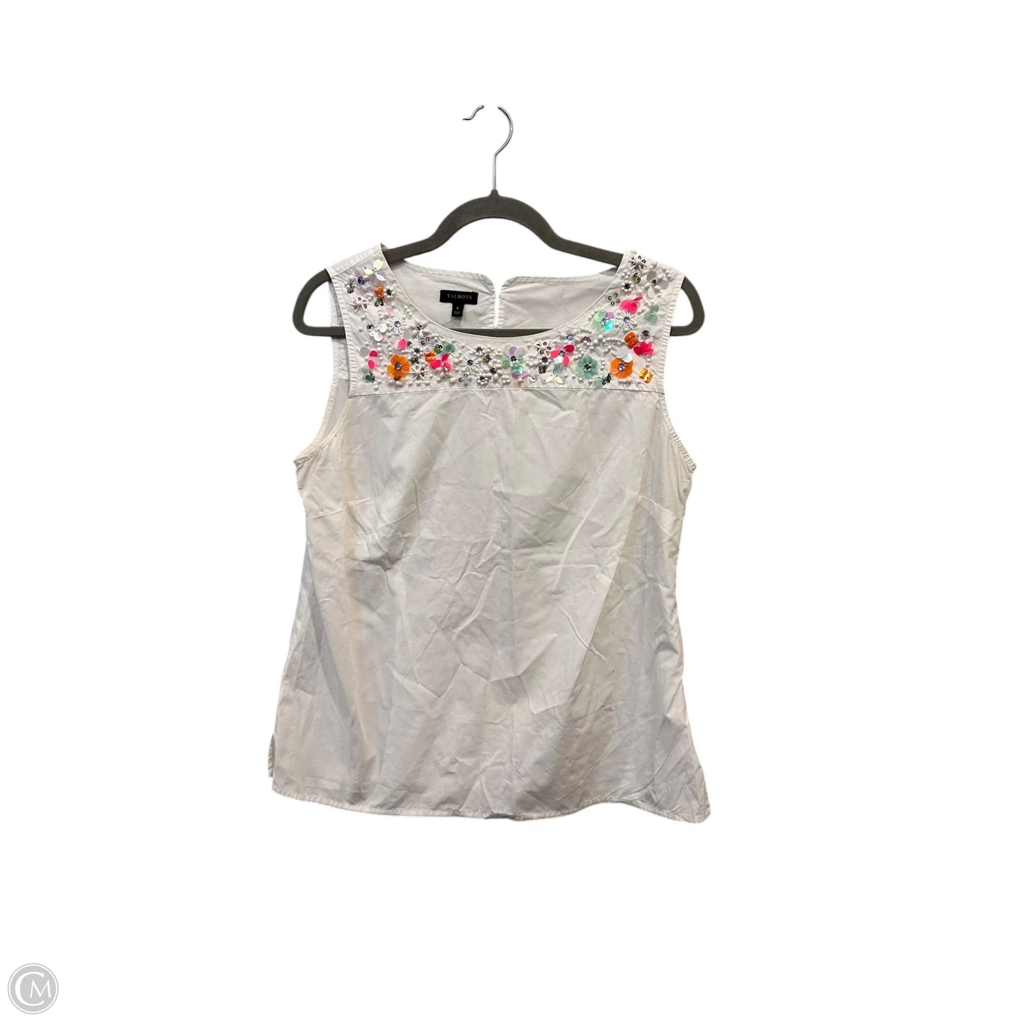 Top Sleeveless By Talbots In White, Size: S