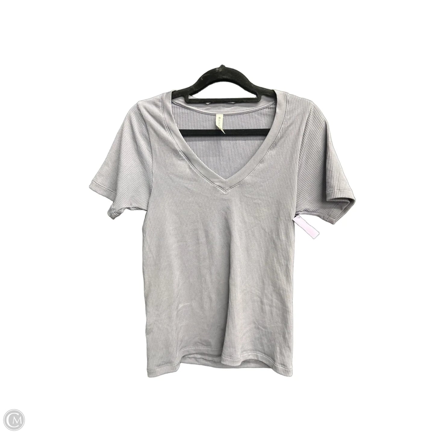 Athletic Top Short Sleeve By Athleta In Grey, Size: S