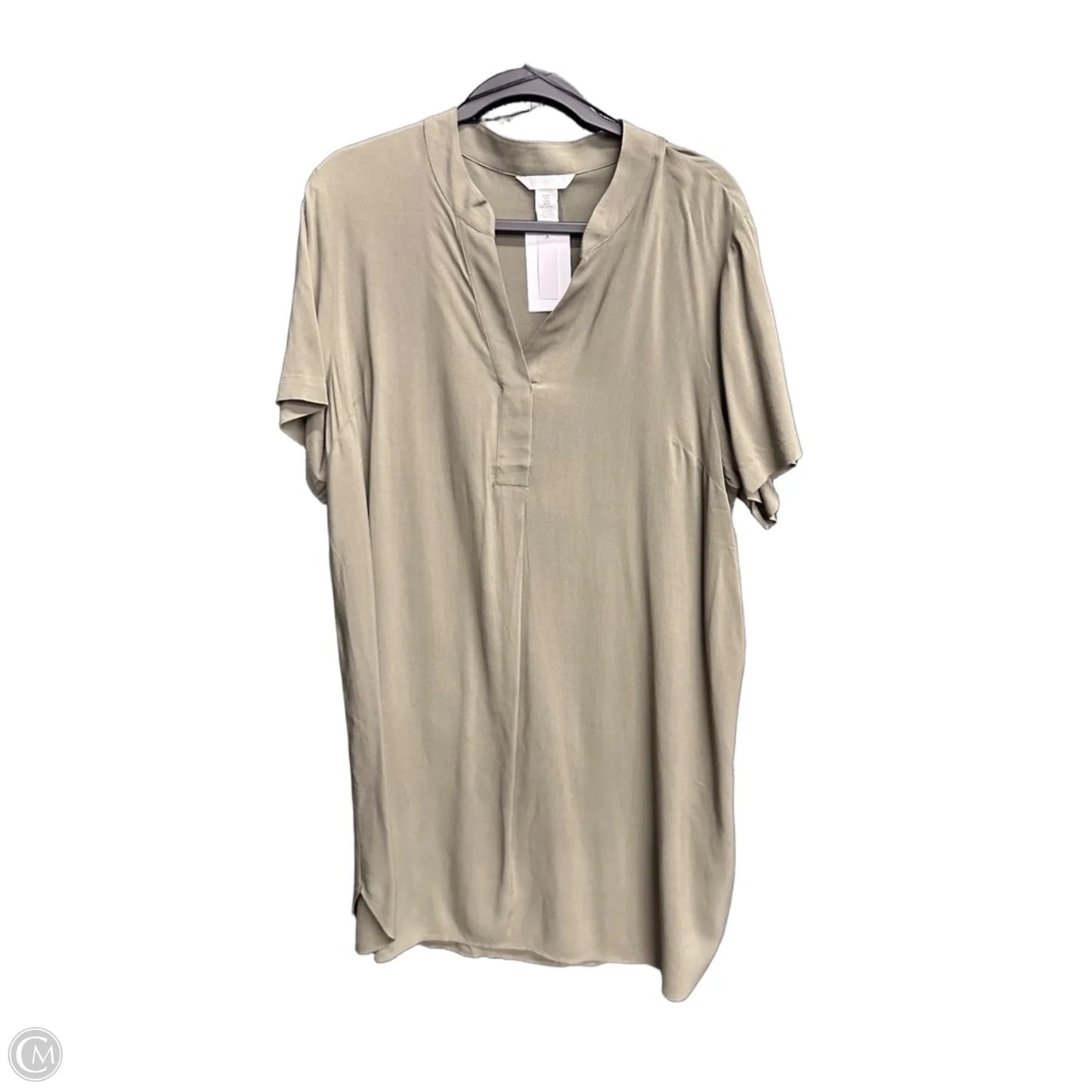 Dress Casual Midi By H&m In Green, Size: M