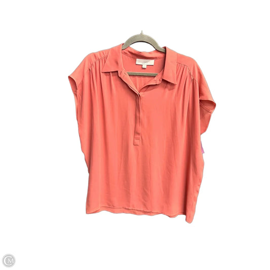 Top Sleeveless By Loft In Orange, Size: M
