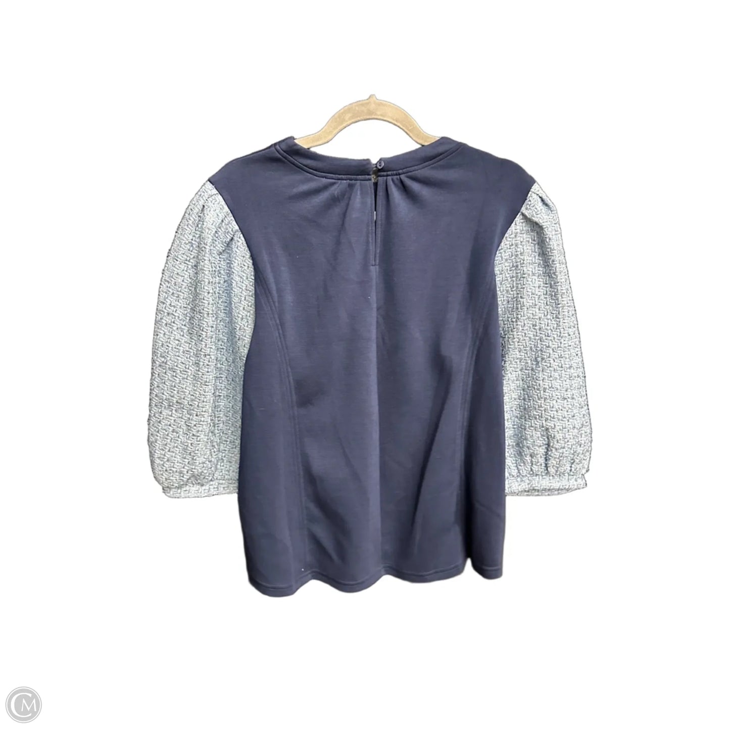 Top 3/4 Sleeve By Voy In Navy, Size: M