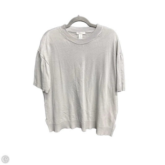 Top Short Sleeve By H&m In Grey, Size: M