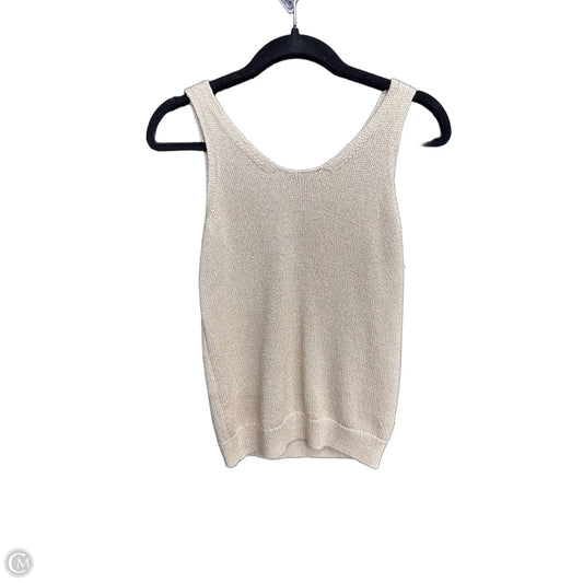 Top Sleeveless By Loft In Gold, Size: Xs